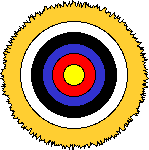 The open division target is a 60 cm, five color face