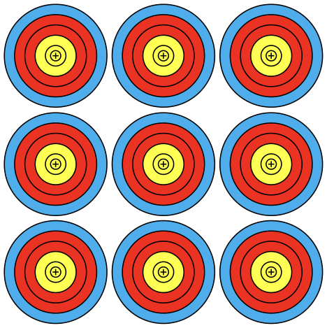 Tic Tac Toe Using Vertical 3-Spot Target